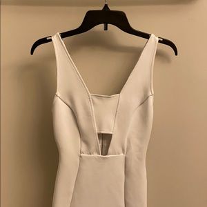 White Cut Out Body Con Dress